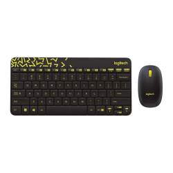 Logitech Keyboard MK 240 Nano Wireless Combo - Black Chartreuse